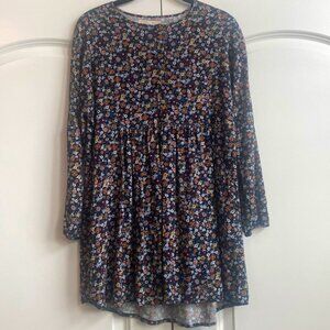 Girls Soft Collection Ditzy Flower Long Sleeves Prairie Dress
